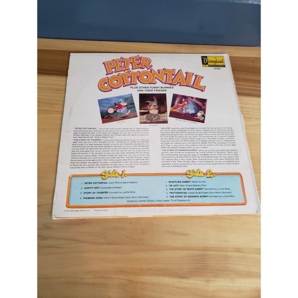1972 Disneyland Records Peter Cottontail 33 1/2 LP Vinyl - Picture 2 of 5